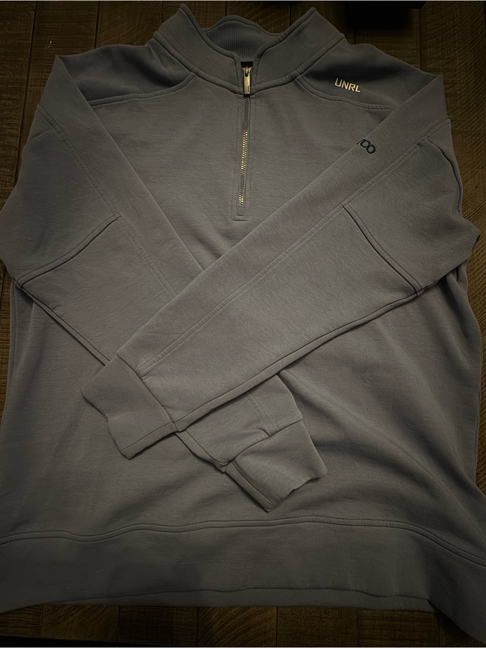 UNRL Half-Zip Pullover Sweater in Blue
